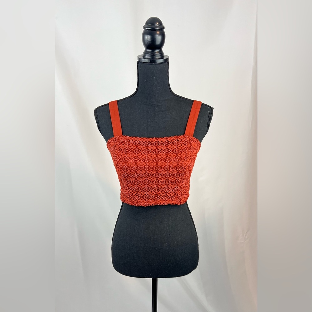 ๐2 for $20๐ Burnt Orange Crop Top - Picture 1 of 3
